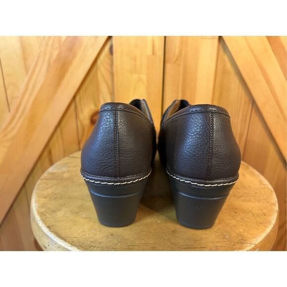 Sofft Euro Soft Womens Leather Clogs Button Detail Brown Sz 9.5M - Picture 4 of 8
